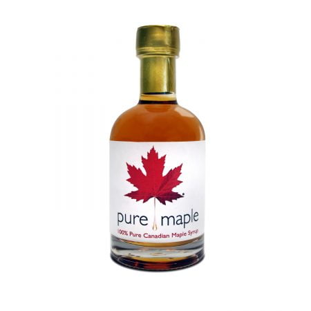 bottle of Golden Delicate Taste Pure Maple Syrup
