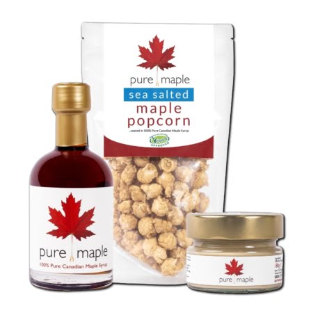 Maple Bundle - Dark Robust Maple Syrup + Maple Sea Salted Popcorn + Maple Butter
