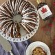 Fluted Christmas Cake with a piece cut out - Pure Maple Syrup