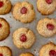 Maple Cherry Cookies on a baking tray